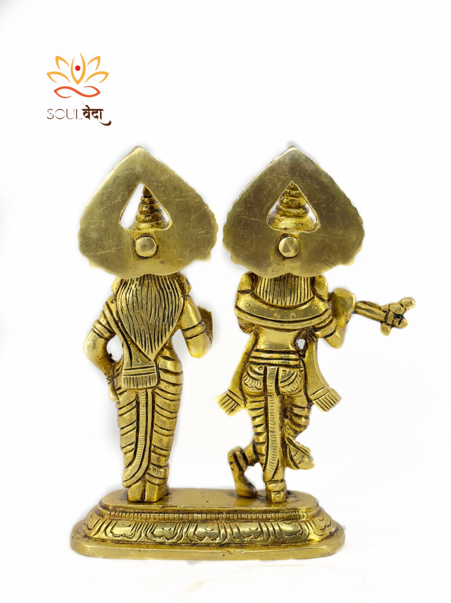 “Radha Krishna Brass Statue – 6 Inch”