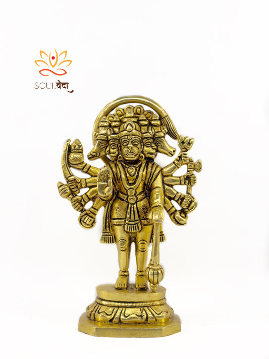 Panchmukhi Hanuman Ji Idol – 6 Inch Brass Statue